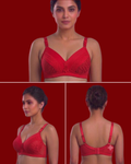 Women's D Cup Padded Bra – Full Coverage Non-Wired Heavy Bust Support