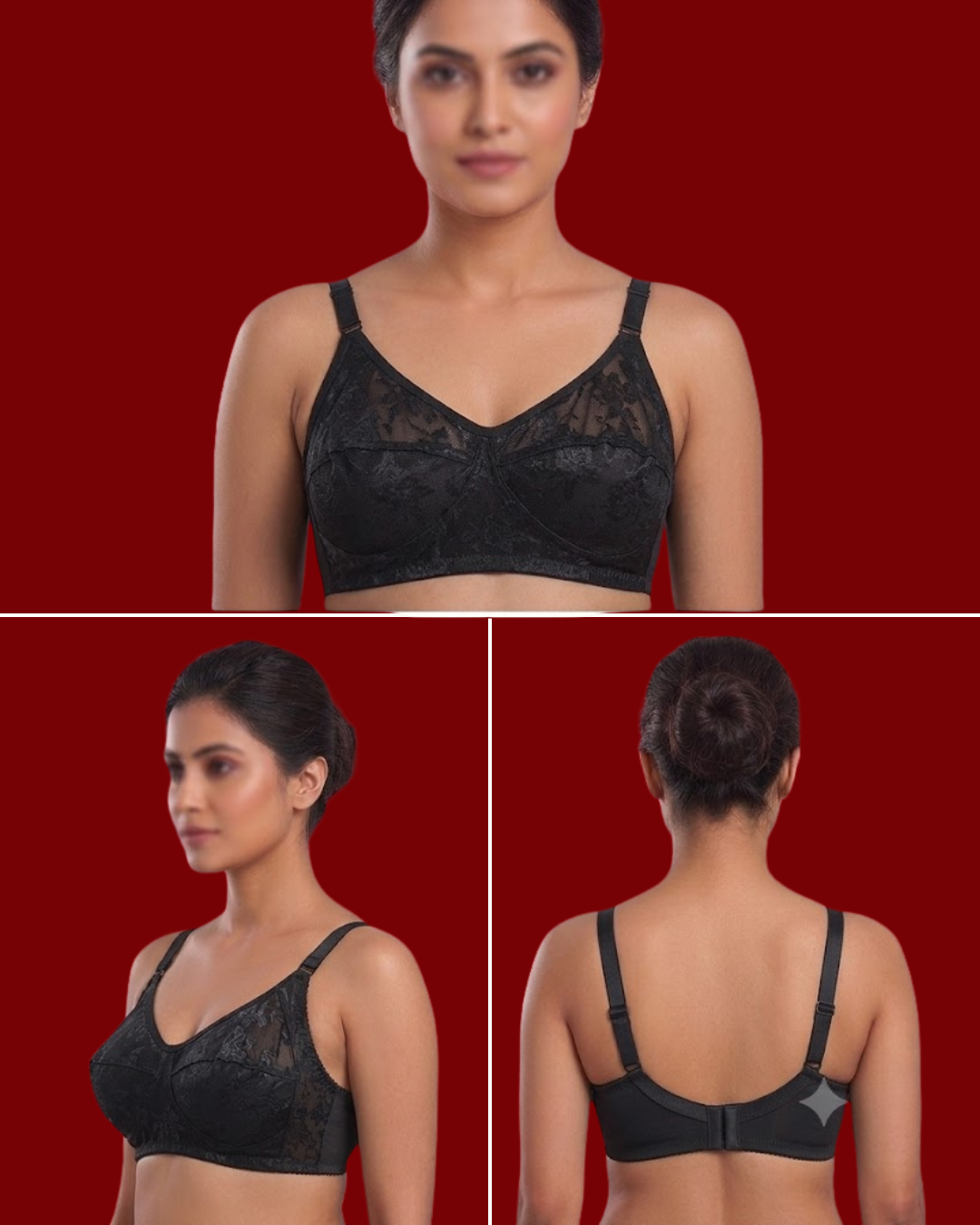 Breathable Soft Net Bra – Non-Padded Wire-Free Full Coverage