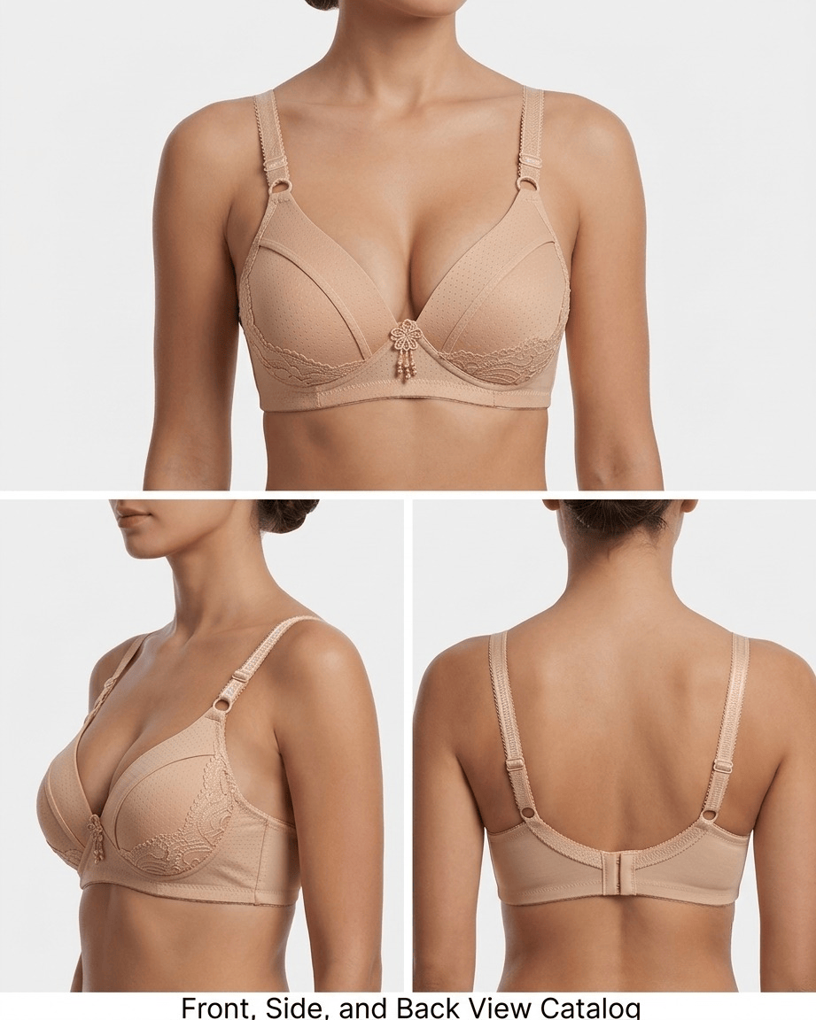 Embroidered Push-Up Bra