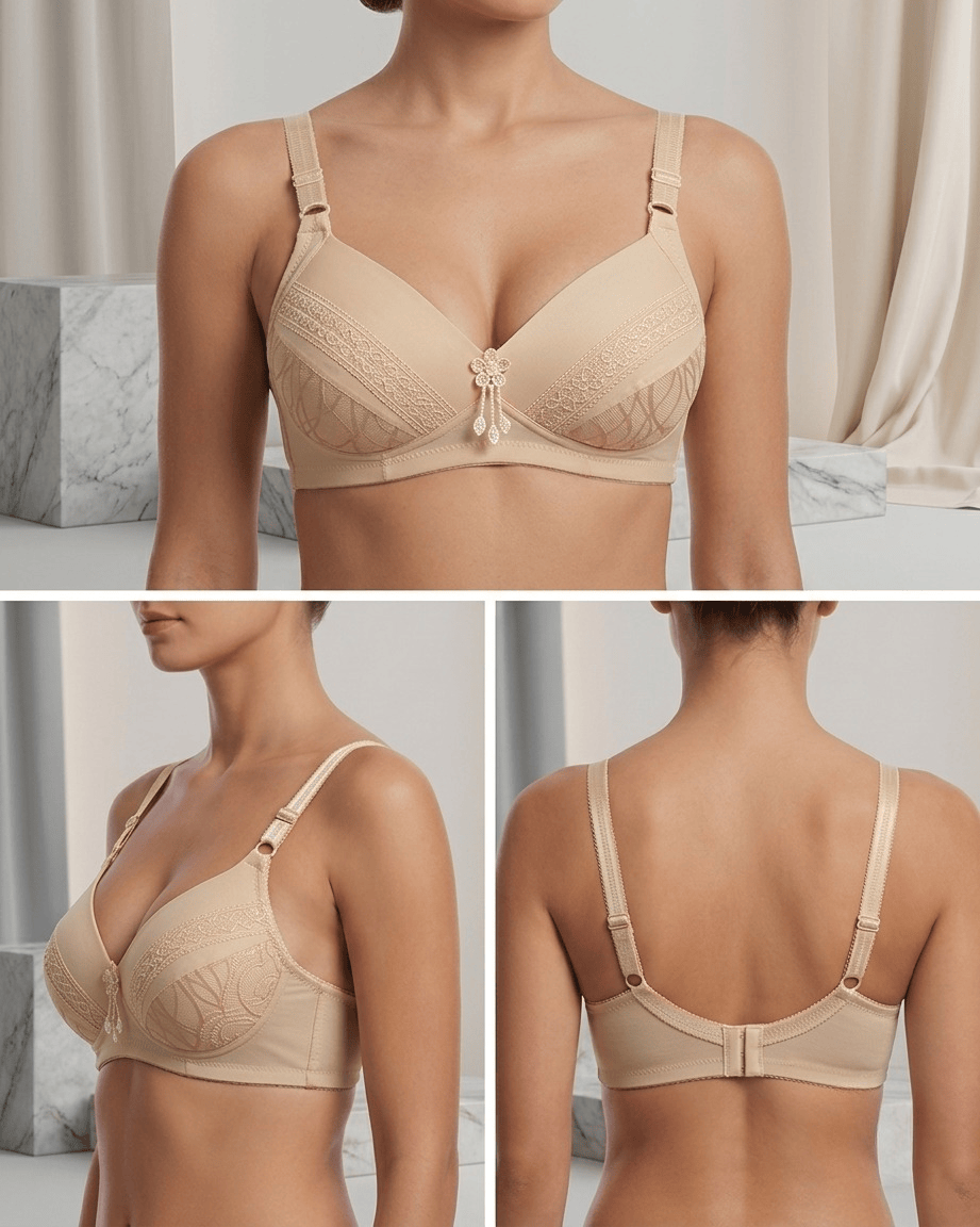 Embroidered Push-Up Bra
