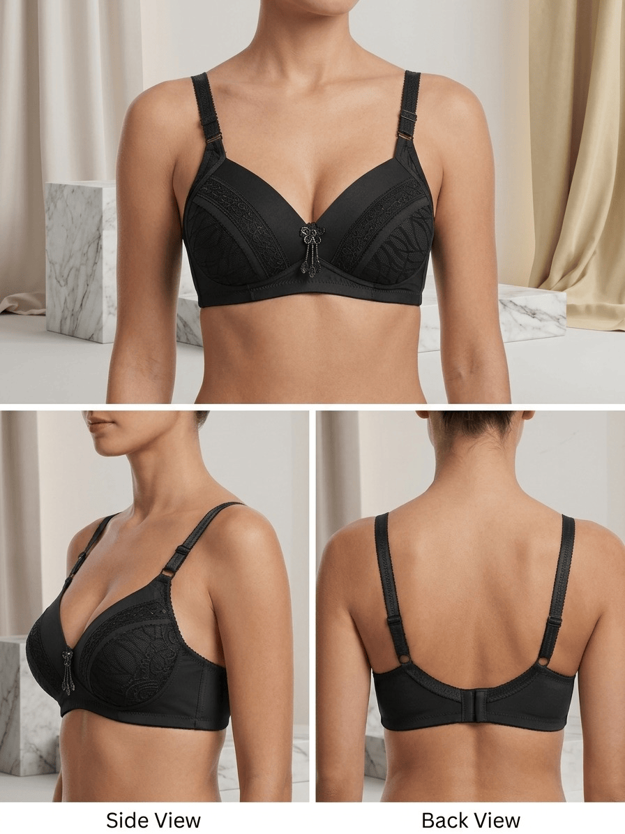 Embroidered Push-Up Bra
