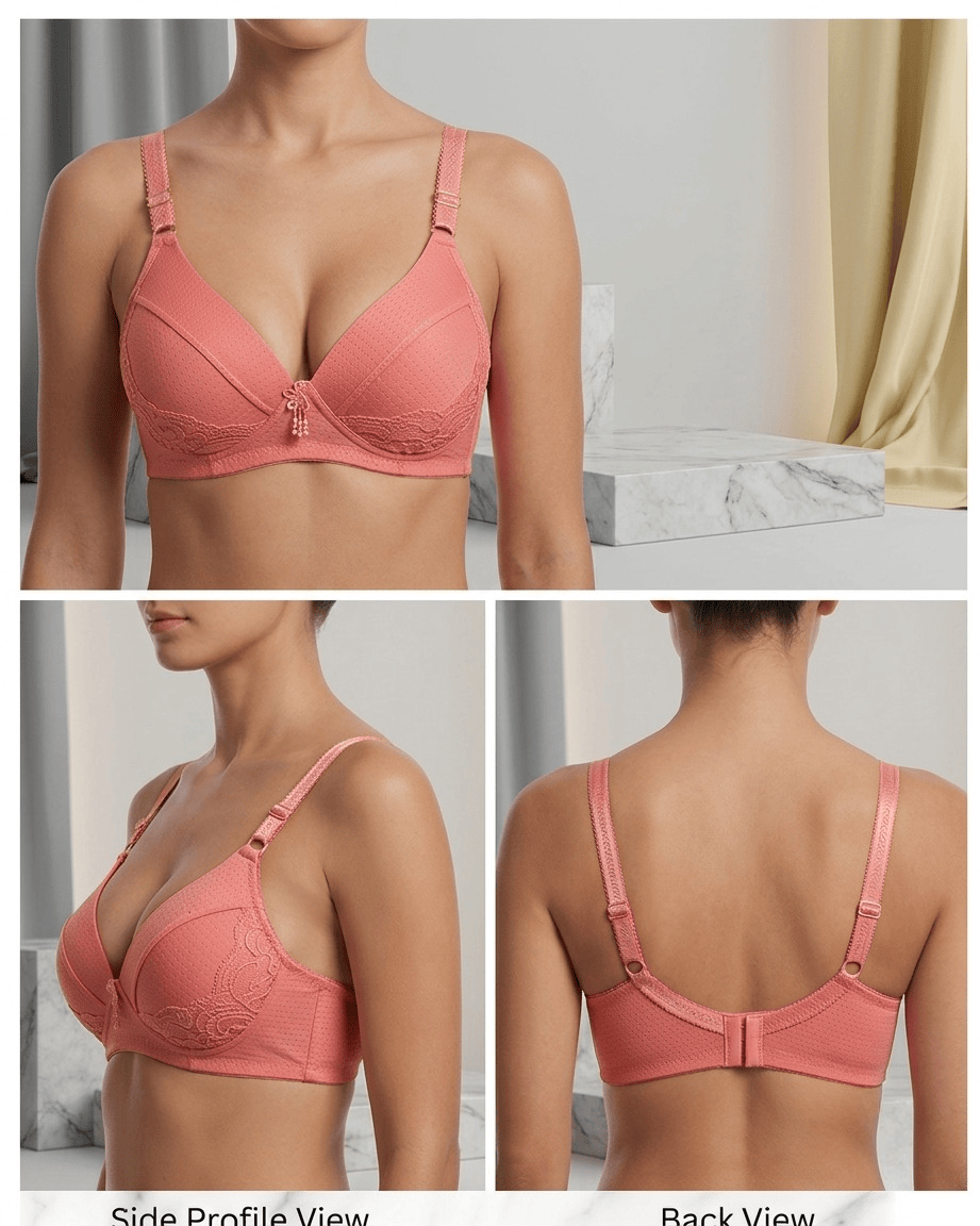 Embroidered Push-Up Bra