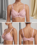 Embroidered Padded Bra for Women | Comfortable Full Coverage